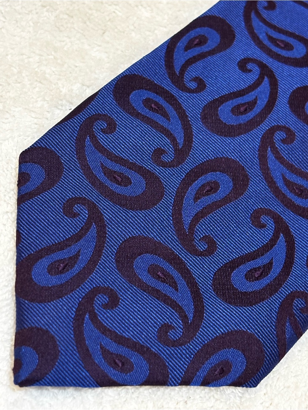 Perry Ellis Royal Blue Tie with Dark Paisley